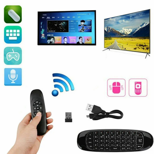 MANDO A DISTANCIA INTELIGENTE 3 EN 1 TECHFLYER ™ | AIR MOUSE + TECLADO + CONTROL REMOTO