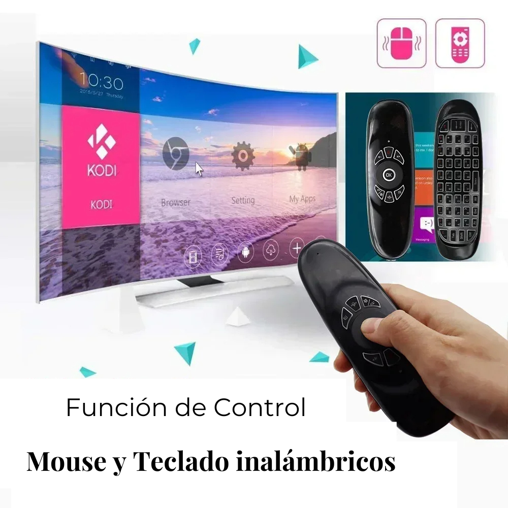 MANDO A DISTANCIA INTELIGENTE 3 EN 1 TECHFLYER ™ | AIR MOUSE + TECLADO + CONTROL REMOTO