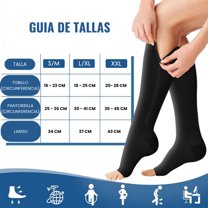 CALCETINES DE COMPRESION CON CREMALLERA